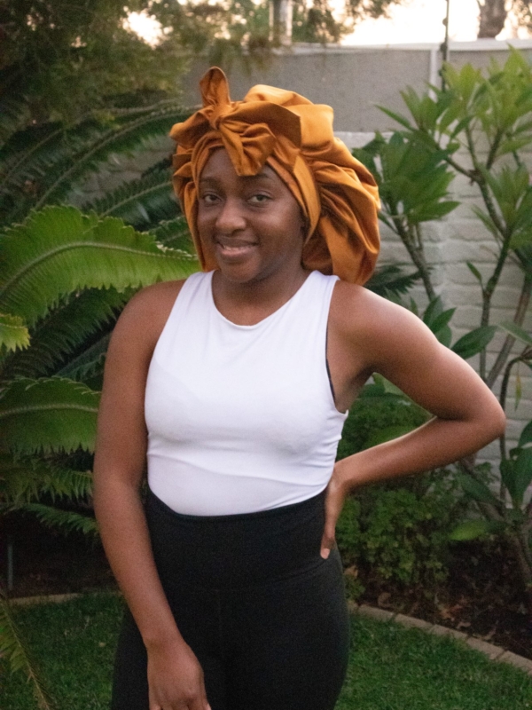 Mustard Satin Bonnet